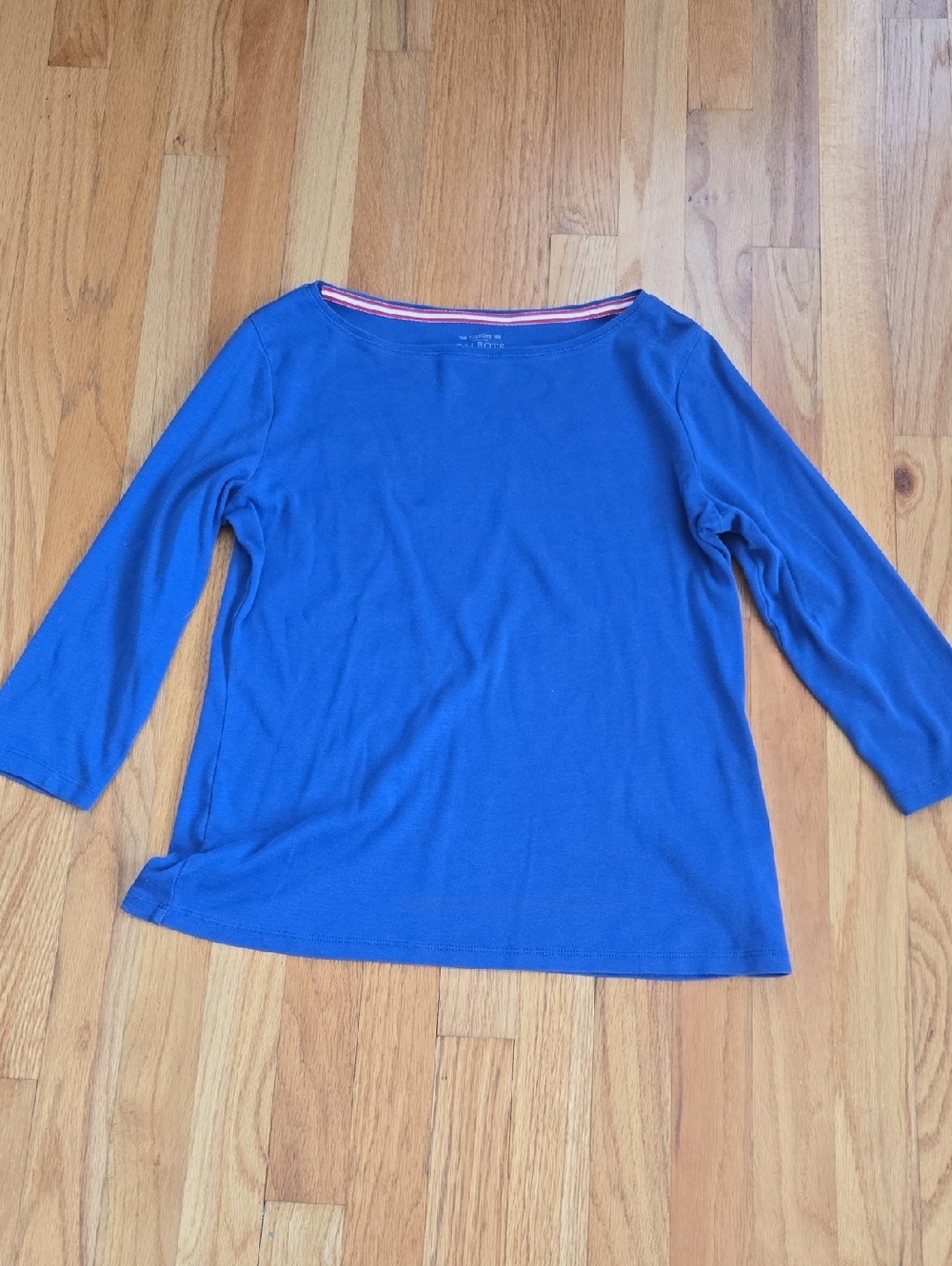 Talbot's Petite Medium Classic Blue Women's Boatneck Top